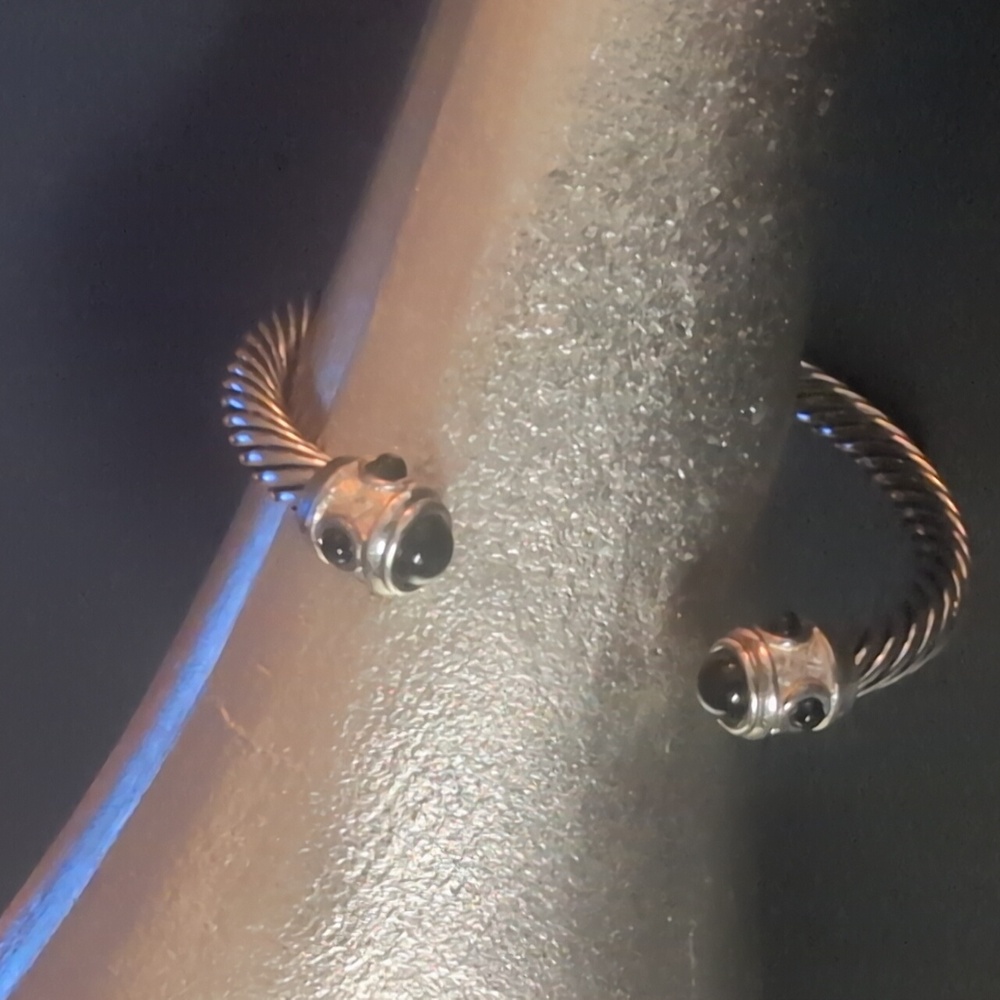 Stainless Steel Open Adjustable Statement Cuff - image 3